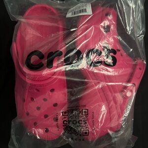 CROCS Vibrant Pink Slip-Ons